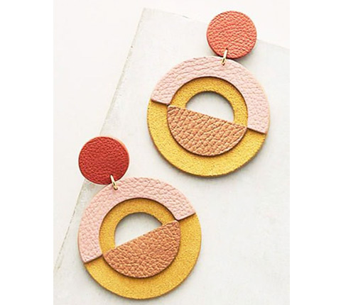 yellow_leather_earrings
